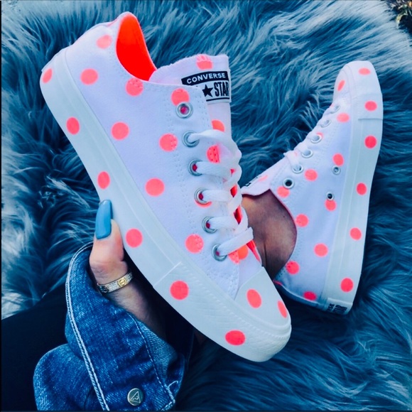 NWB 🥰 CONVERSE WOMENS ALLSTAR POLKADOT sz 6 WOMEN - Picture 7 of 8
